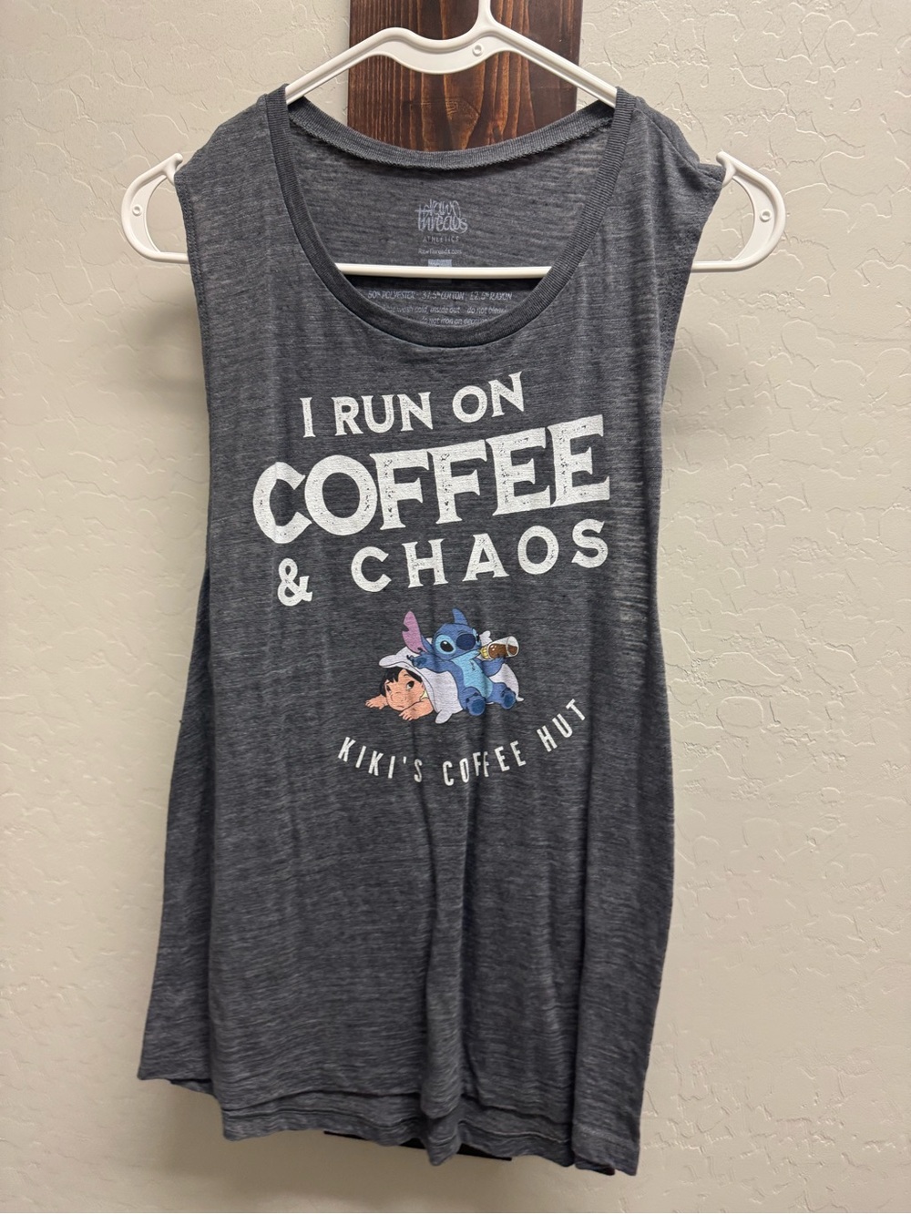 Disney Gray Graphic Tee with White Logo